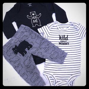 Carter's "Hug Me" 3 PC Infant Outfit 3 M